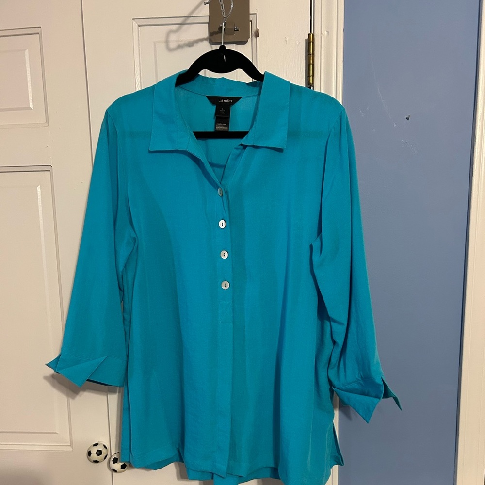 Ali Miles turquoise tunic size large